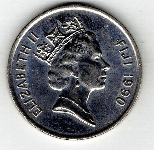 26-1949 Fiji 20 cent 1990, Postzegels en Munten, Ophalen of Verzenden, Losse munt