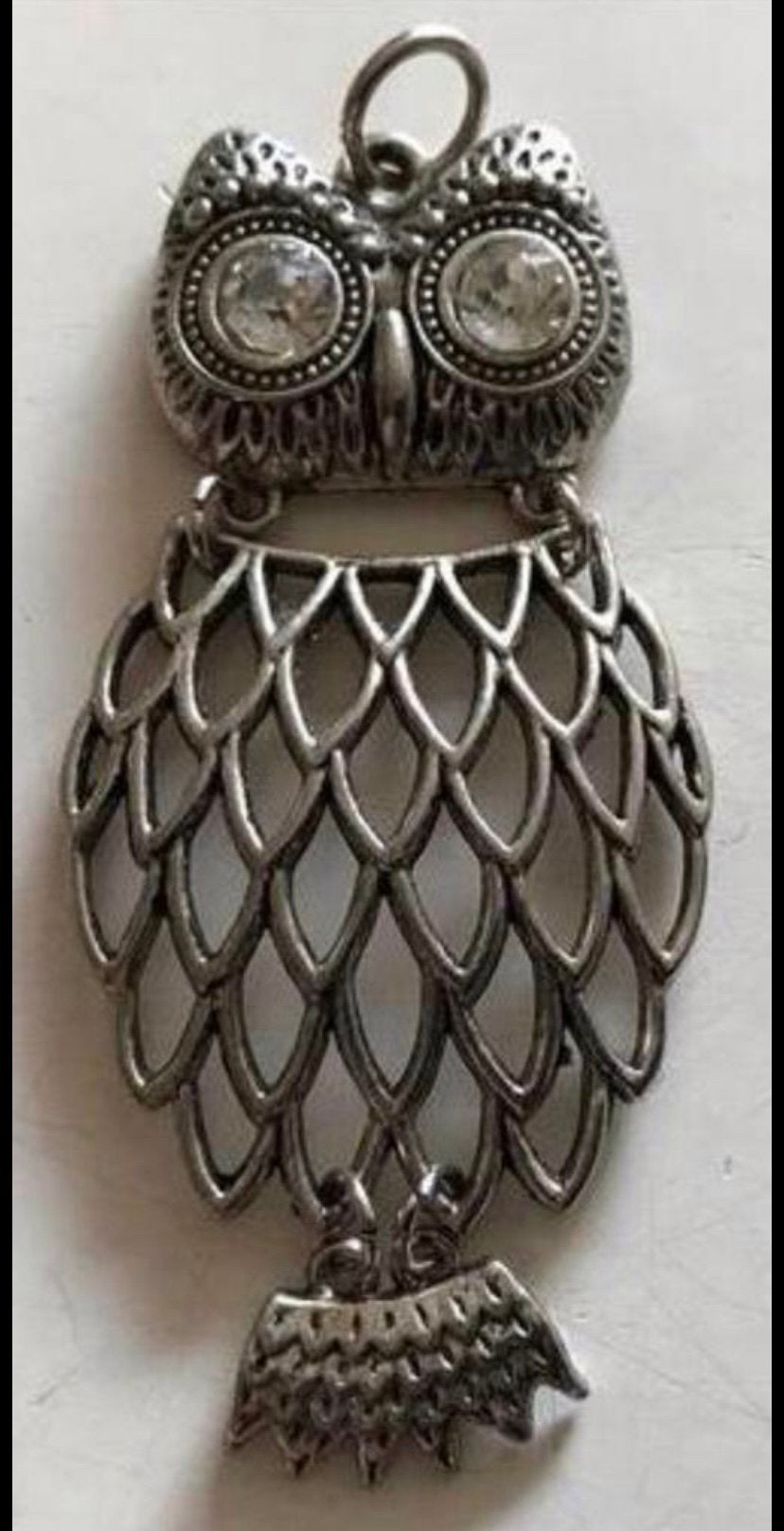 Zilverkleurige Uil Hanger, Ophalen of Verzenden, Zo goed als nieuw, Zilver, Overige materialen