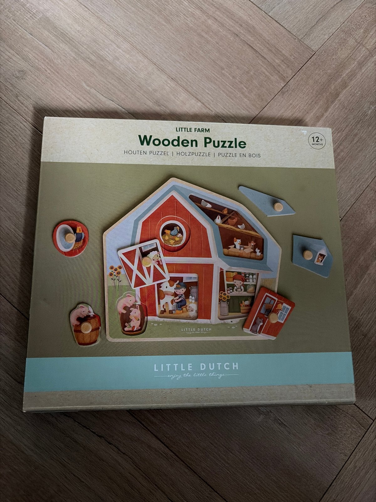 Little Dutch Houten Puzzel Boerderij Nieuw!, Ophalen, Meer dan 50 stukjes, Zo goed als nieuw, Van hout