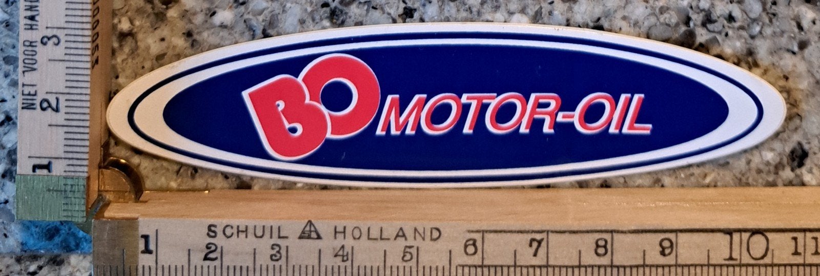 Vintage sticker BO Motor Oil Bladel Olie motorcross merk, Ophalen of Verzenden, Zo goed als nieuw, Auto of Motor
