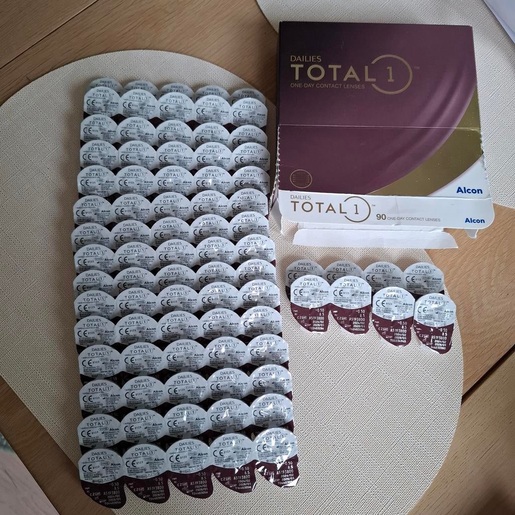 Contactlenzen Dailies Total 1 -0.5, 83 stuks, Ophalen of Verzenden, Nieuw, Ogen