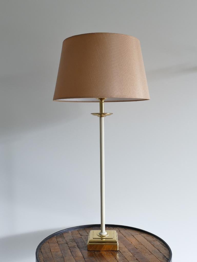 Vintage tafellamp/buffetlamp - Hollywood Regency - Messing, Ophalen of Verzenden, Zo goed als nieuw, Metaal