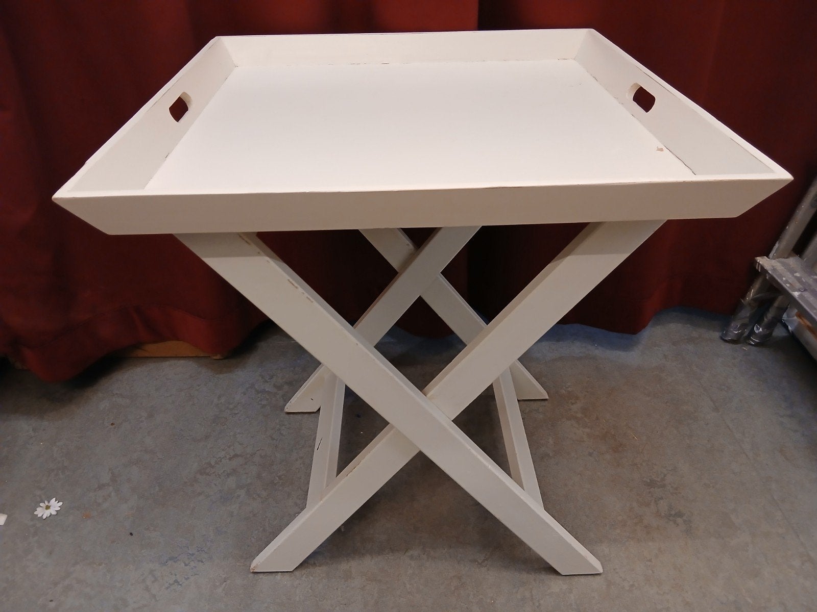 Tray met dienblad, Huis en Inrichting, Ophalen, Gebruikt, Vierkant, Inklapbaar