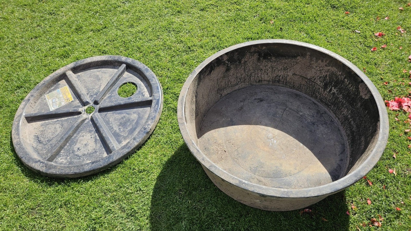 Ubbink Waterbassin 150L met Deksel, Ophalen, Gebruikt, Vijverbak