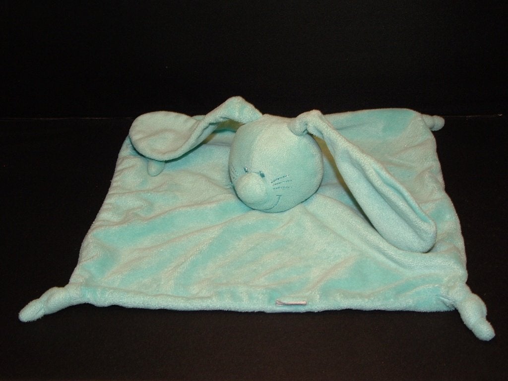 TIAMO KONIJN BASIC BUNNY KNUFFELDOEK VELOURS BLAUW MET IN, Blauw, Middelgroot (20 tot 80 cm), Tiamo, Wasbaar