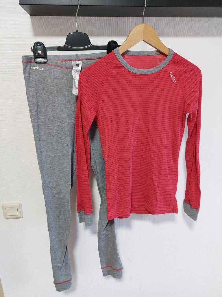Odlo Thermo Set Warm Kinderen Maat 164 Rose/Grijs, Meisje, Ophalen of Verzenden, Zo goed als nieuw, Odlo