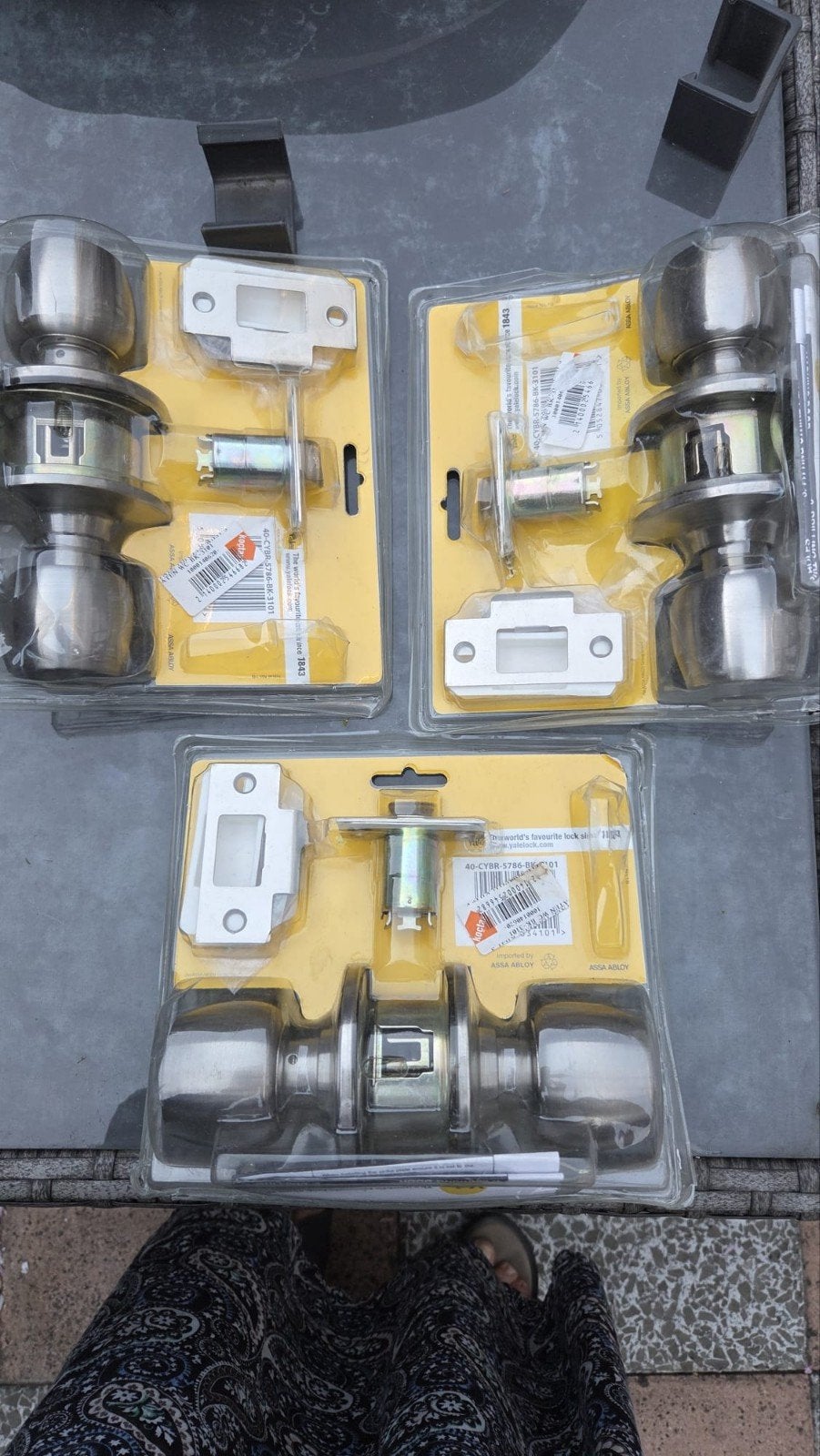 3x Yale Knopset - Nieuw in verpakking, Ophalen, Nieuw, Rvs, Klink of Kruk