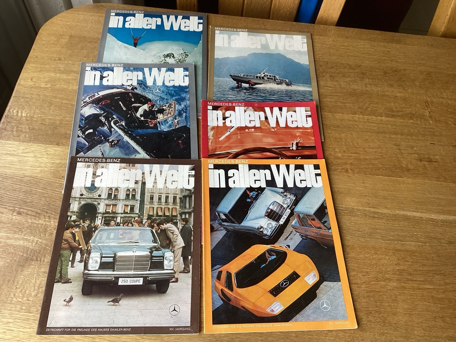 Mercedes-Benz 'In aller Welt' 6 Tijdschr. 1968,1969 en 1970, Ophalen of Verzenden, Gelezen, Mercedes