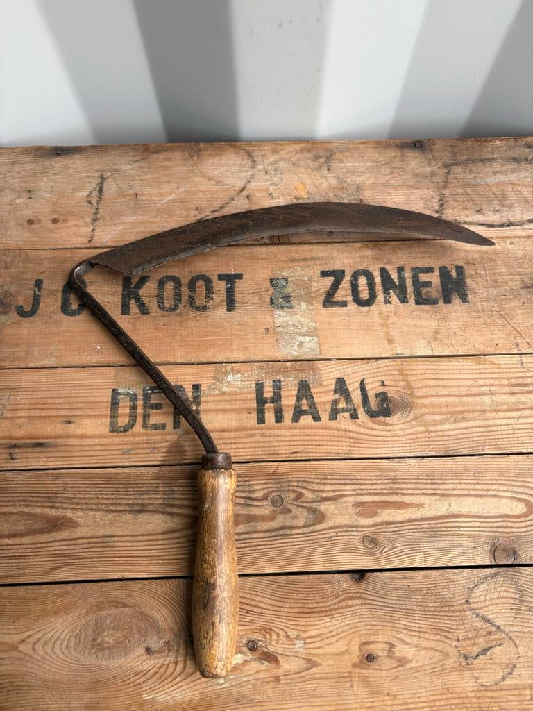 Antieke hand sikkel - Handgereedschap voor de tuin, Antiek en Kunst, Antiek | Gereedschap en Instrumenten, Ophalen of Verzenden