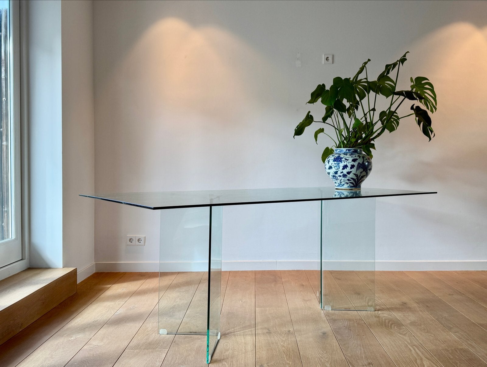 Burano Glazen Eettafel/Bureau - 6-8 Personen, Huis en Inrichting, Ophalen, 50 tot 100 cm, Vijf personen of meer, 150 tot 200 cm