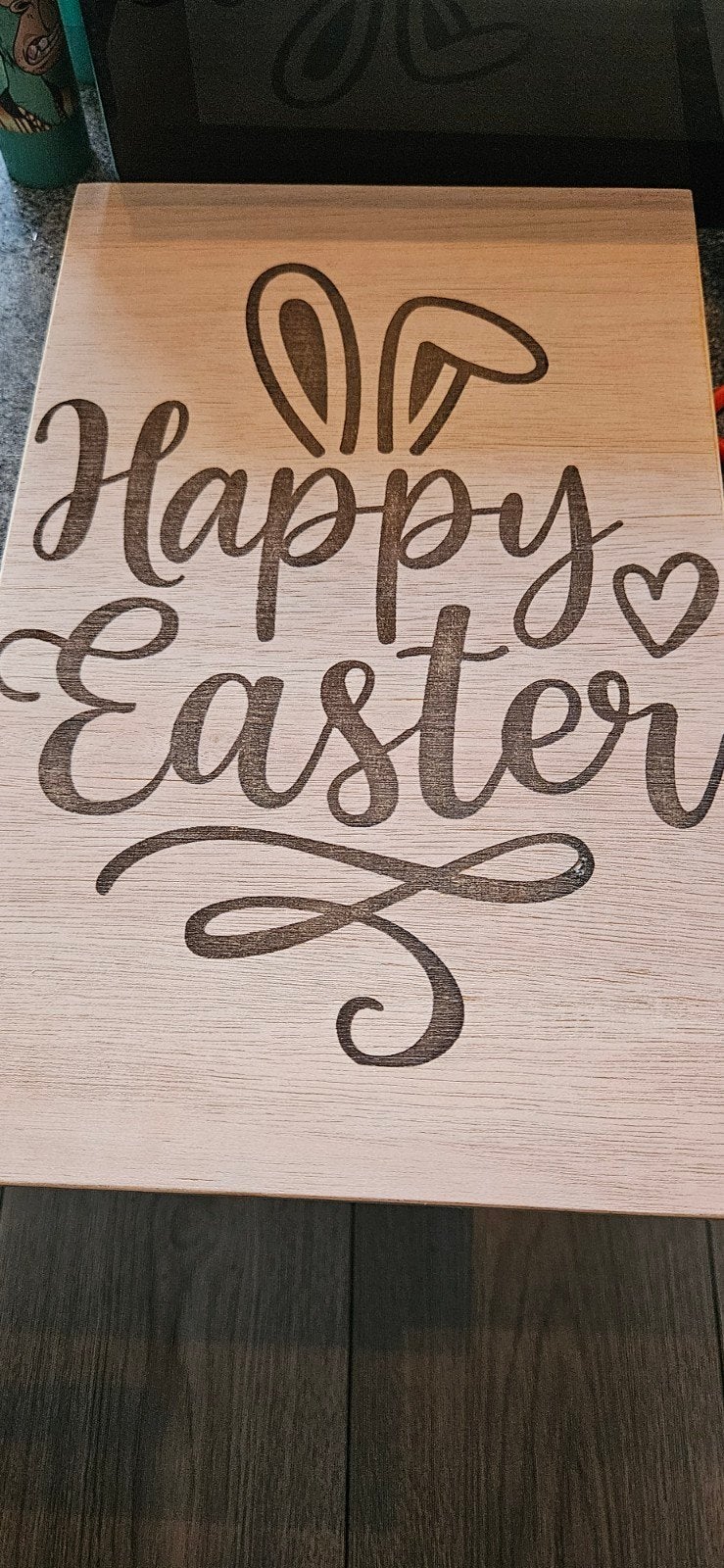 Houten decoratieplankje: HAPPY EASTER, Huis en Inrichting, Tekstbord, Ophalen of Verzenden, Nieuw, Hout