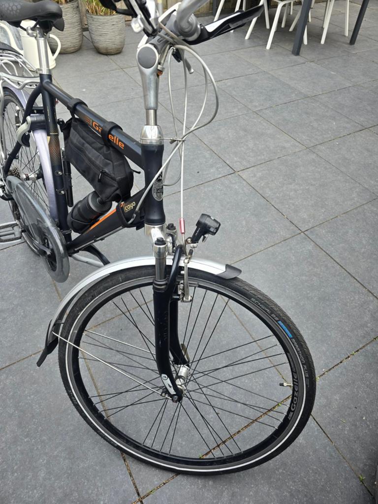Mooie Gazelle herenfiets met vlinderstuur 27 versnellingen, Fietsen en Brommers, Gebruikt, Velgrem, Versnellingen, Ophalen of Verzenden