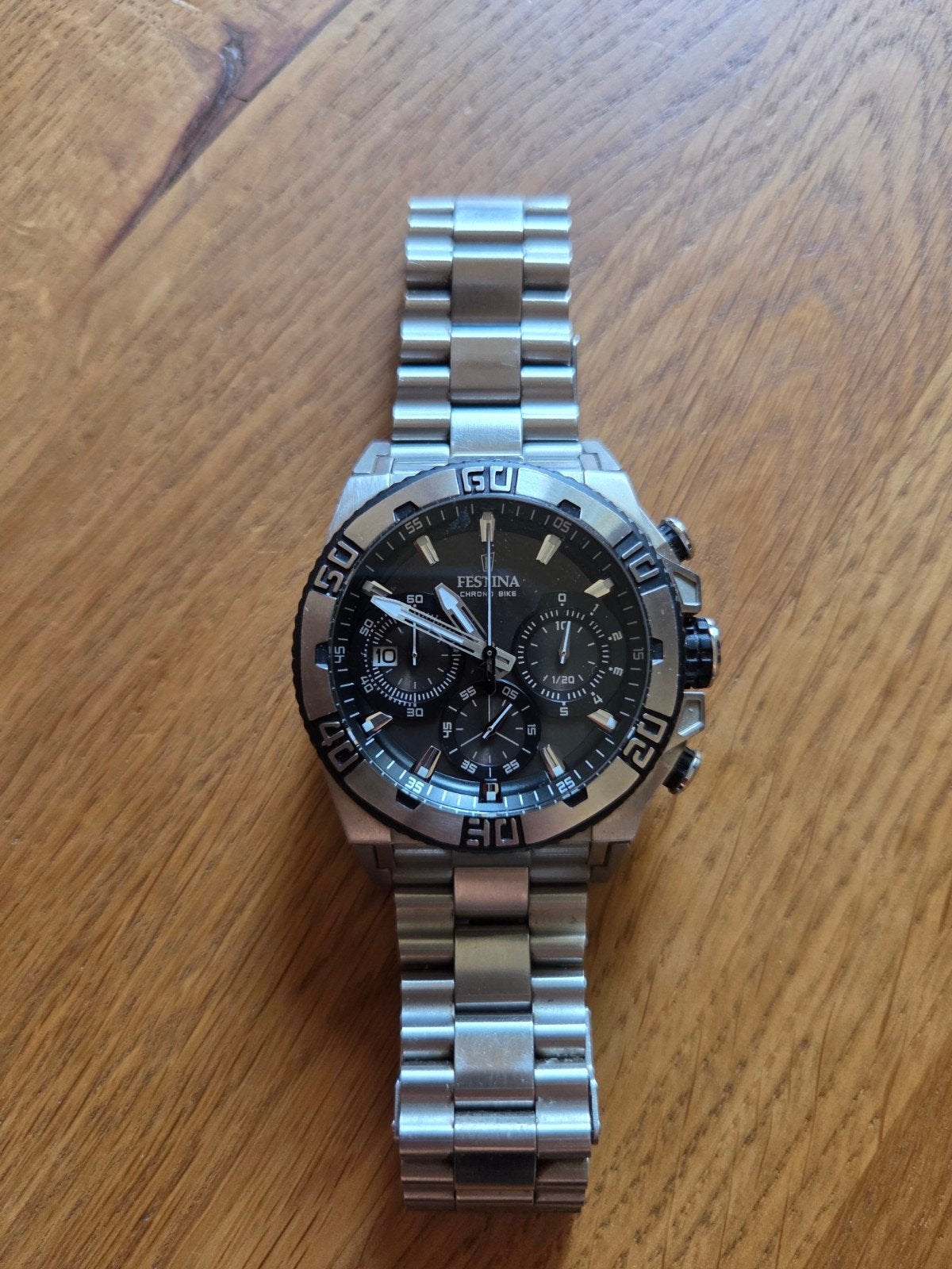 Festina Chrono bike F16658-C heren horloge, Overige merken, Staal, Staal, Polshorloge