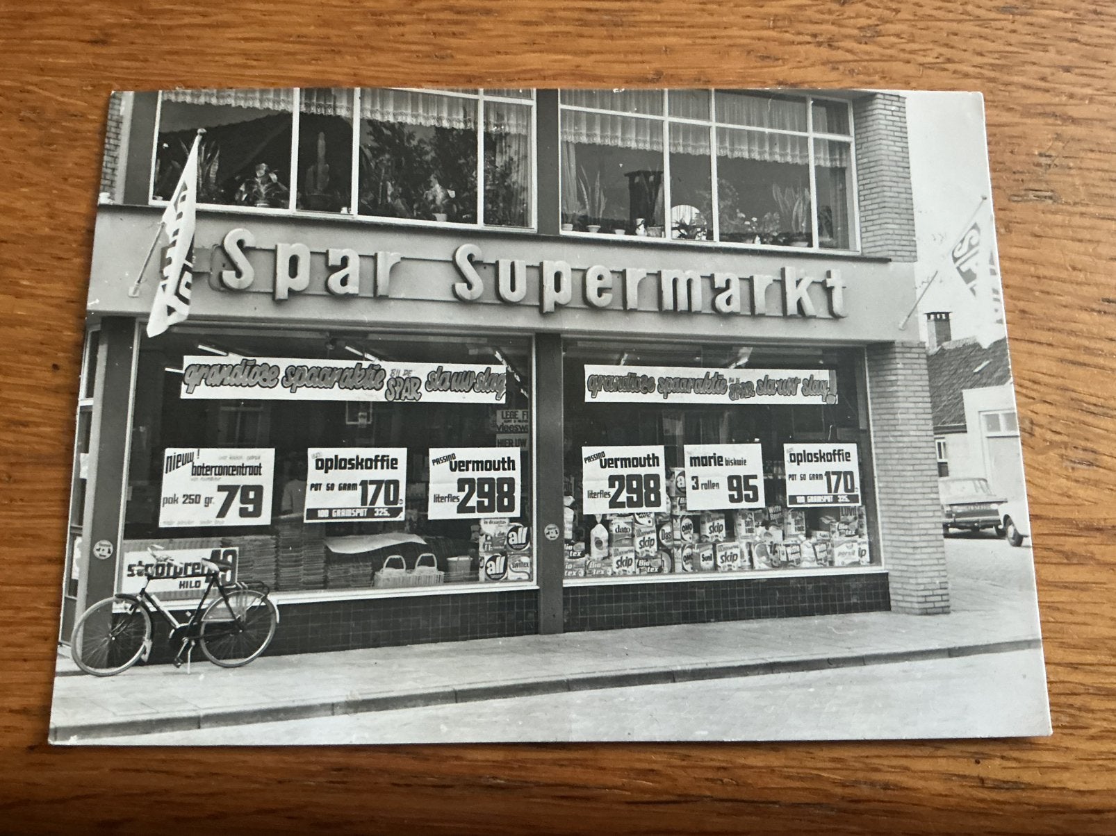 U1 Asten Koningsplein Spar supermarkt plakresten, Ophalen of Verzenden, 1960 tot 1980, Zo goed als nieuw, Overige onderwerpen
