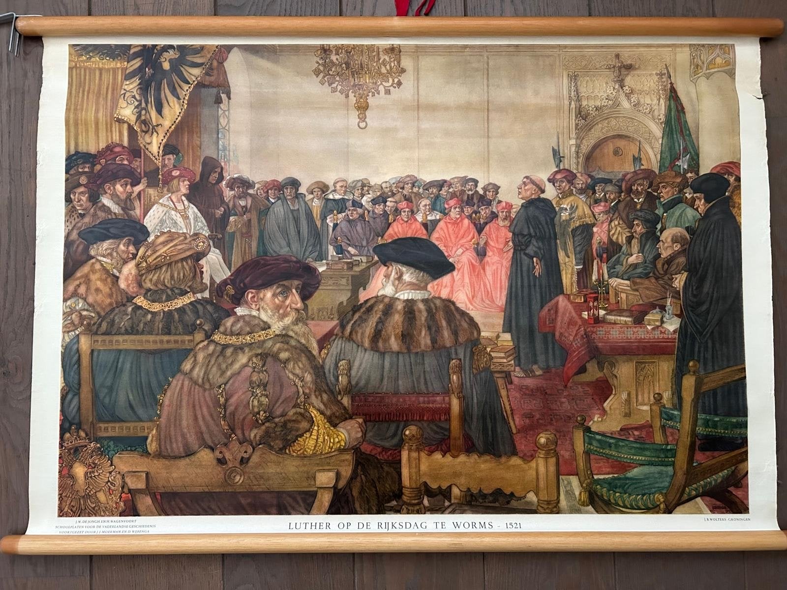 Historische Schoolplaat | Luther op de Rijksdag te Worms, Ophalen, Geschiedenis