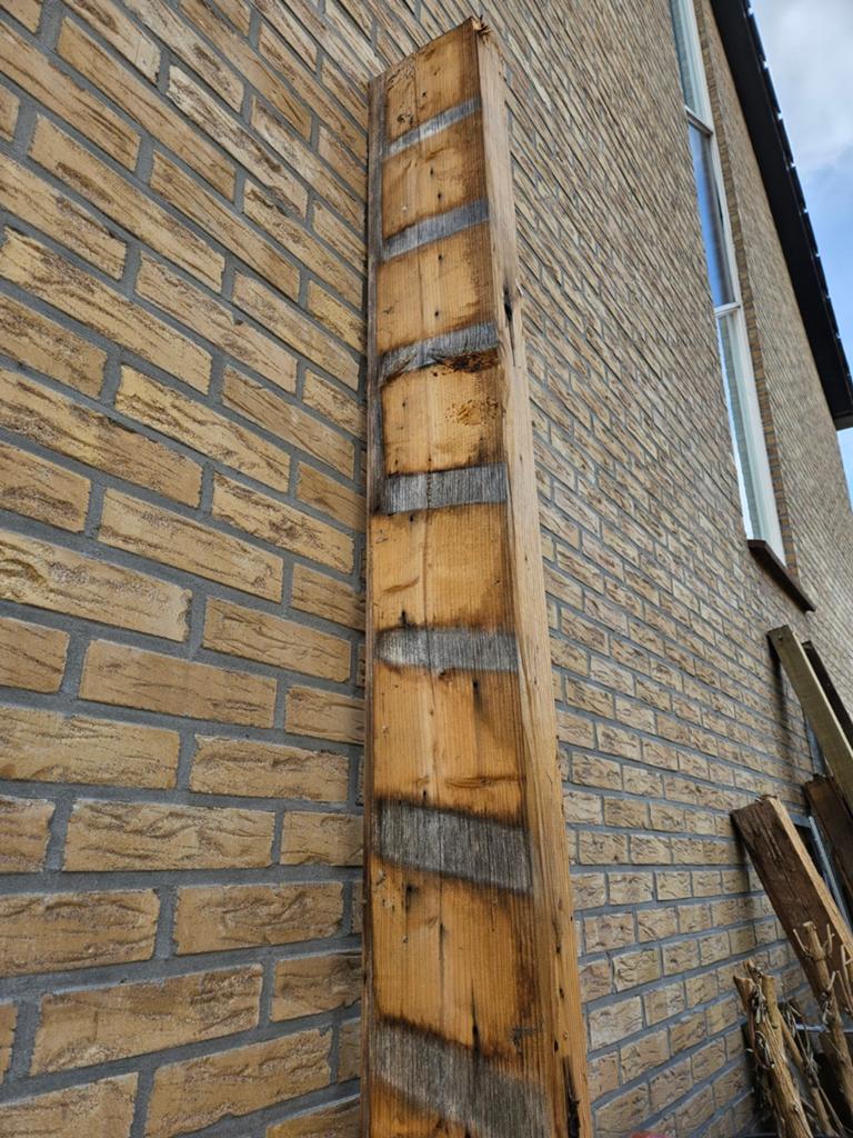 Balk 300x19x7 gebruikt maar niet rot, Doe-het-zelf en Verbouw, Hout en Planken, Ophalen, Gebruikt, Balk, 50 mm of meer