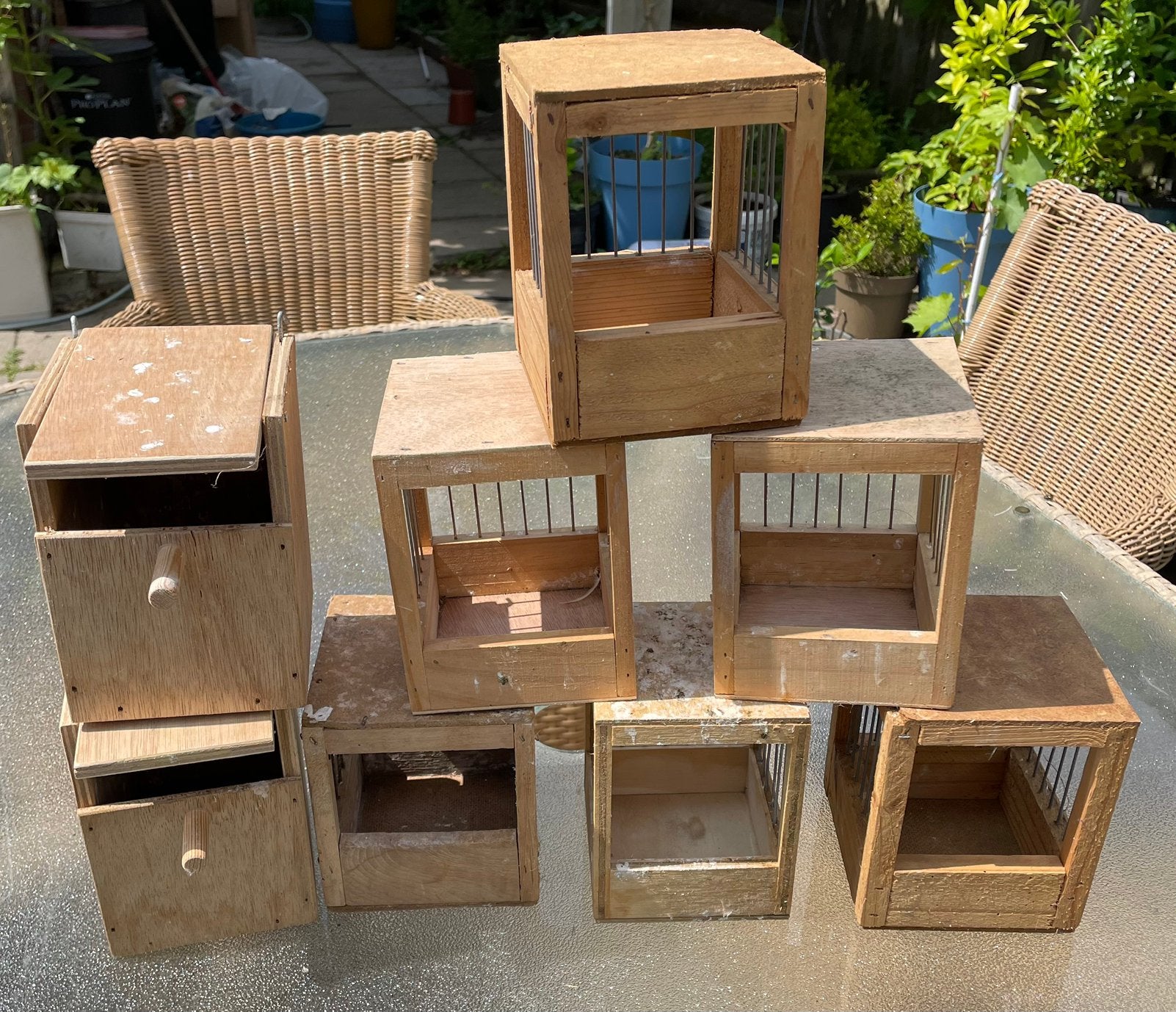 Kanaries nestkastjes 8 stuks te koop, Ophalen, Hout, Overige typen