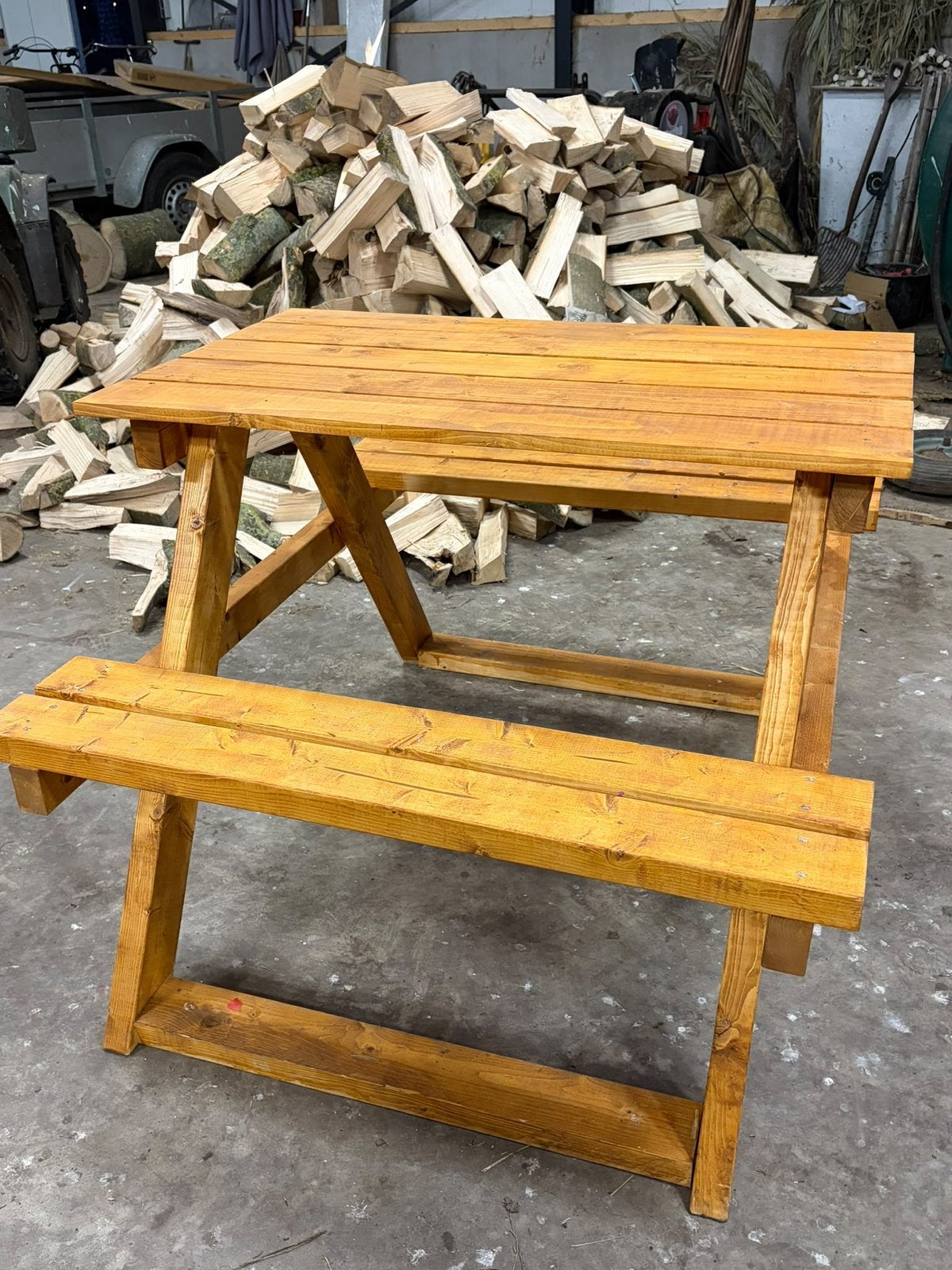 Picknickbank te koop, Ophalen of Verzenden, Zo goed als nieuw, Rechthoekig, Hout