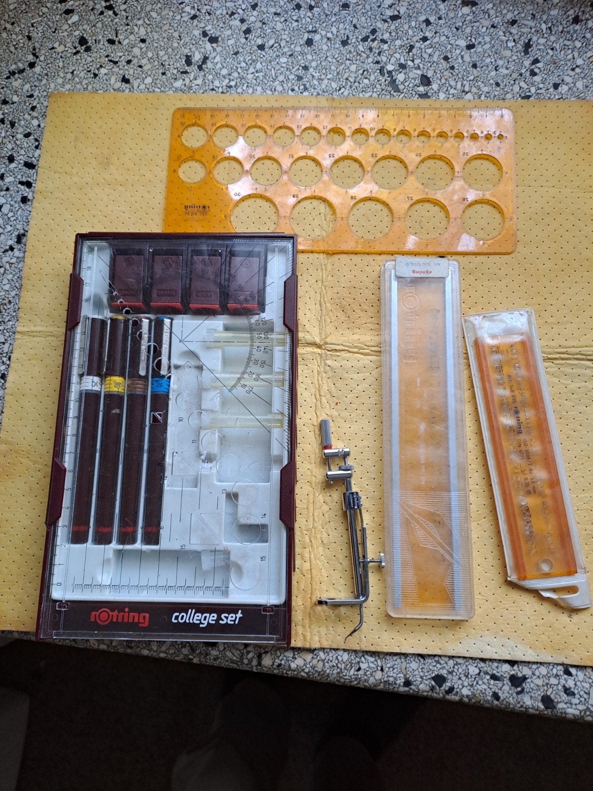 Rotring College Set Tekenset met diverse accessoires, Ophalen of Verzenden, Gebruikt