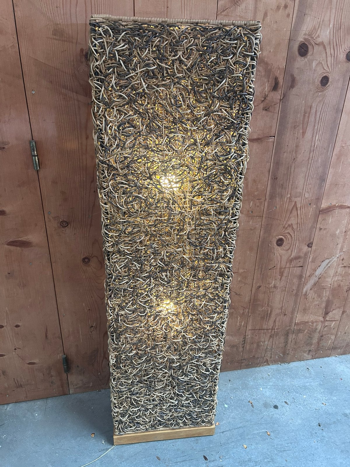Loods 5 rotan rohé vloerlamp lamp staand pilaar, Ophalen of Verzenden, Zo goed als nieuw, 150 tot 200 cm