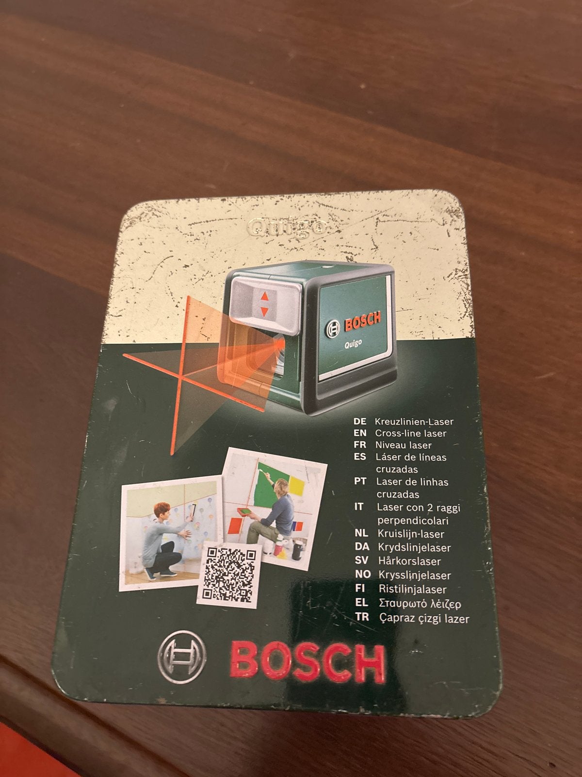Bosch Quigo Kruislijnlaser - Handig en Compact, Doe-het-zelf en Verbouw, Meetapparatuur, Ophalen, Zo goed als nieuw, Licht
