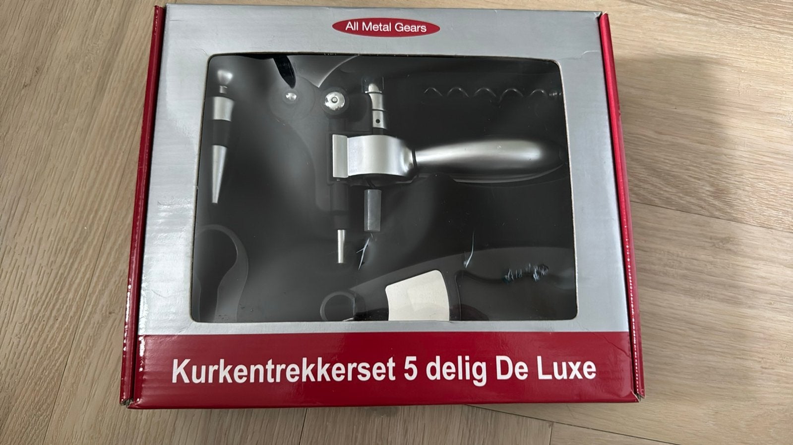 Easy Lift Kurkentrekker Set 5-delig De Luxe, Overige typen, Ophalen of Verzenden, Metaal, Overige merken
