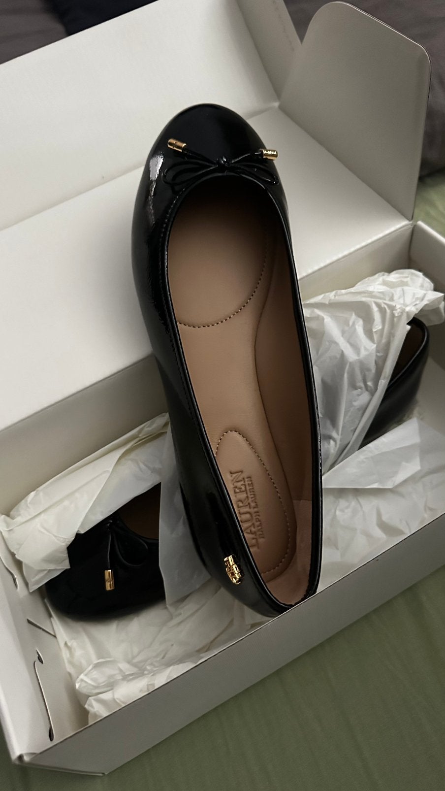 Ralph Lauren ballerina’s, Kleding | Dames, Schoenen, Ophalen of Verzenden, Zo goed als nieuw, Zwart