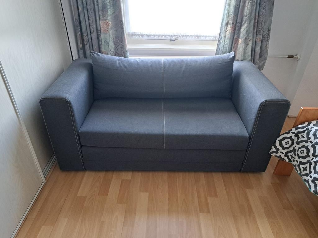 Bedbank Ikea Askeby 505.148.46, Ophalen, Zwart, Tweepersoons, 140 cm
