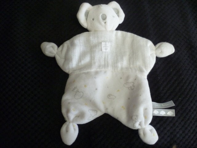 Wit velours/stof koala doekje Mon premier major petit bisou, Ophalen of Verzenden, Zo goed als nieuw, Overige typen, Met label