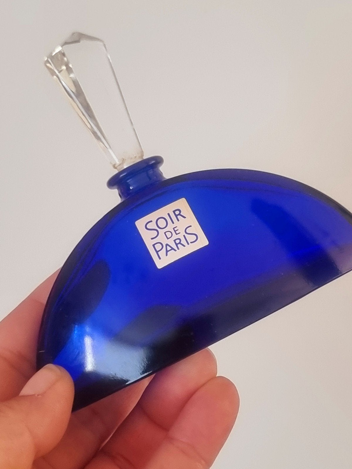Vintage kristal glas bottle Soir de Paris, Ophalen of Verzenden