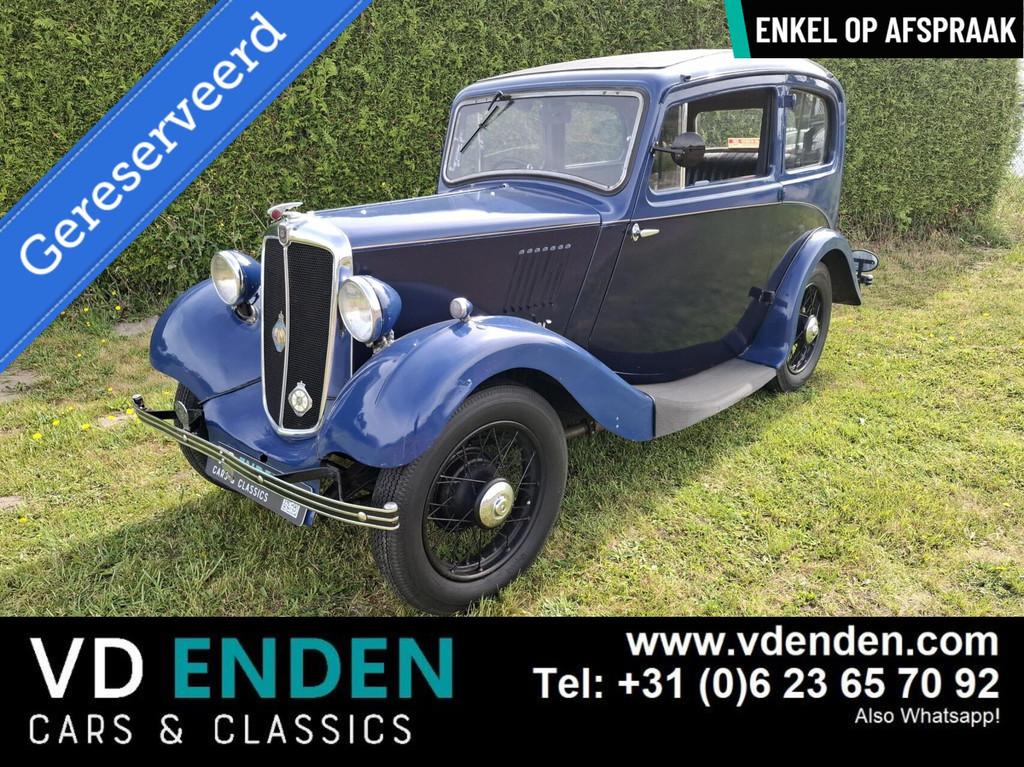 Morris Eight Saloon - 1935, Auto's, Overige merken, 918 cc, Achterwielaandrijving, Zwart