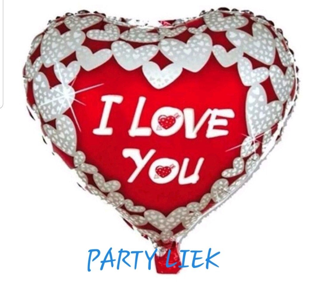 i love you folieballon nr i62, Ophalen of Verzenden, Nieuw, Versiering, Overige