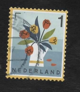 4122 - Echt Hollands '23 - Bloemen - gebr. (pst.st. Nw.gein), Ophalen of Verzenden, Na 1940, Gestempeld