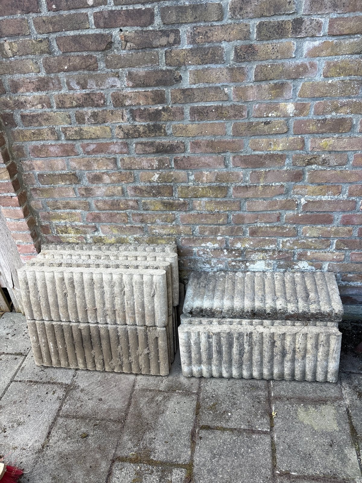GRATIS afhalen Betonnen bandjes, Tuin en Terras, Ophalen, Gebruikt, Overige typen, Minder dan 5 m²
