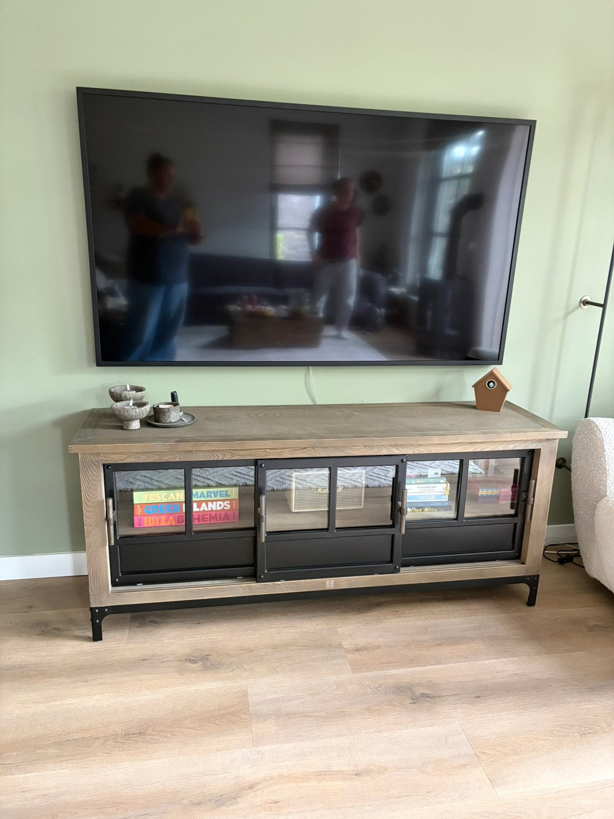 Rivièra Maison The Hoxton TV-meubel, Ophalen, Zo goed als nieuw, Minder dan 100 cm, Eikenhout