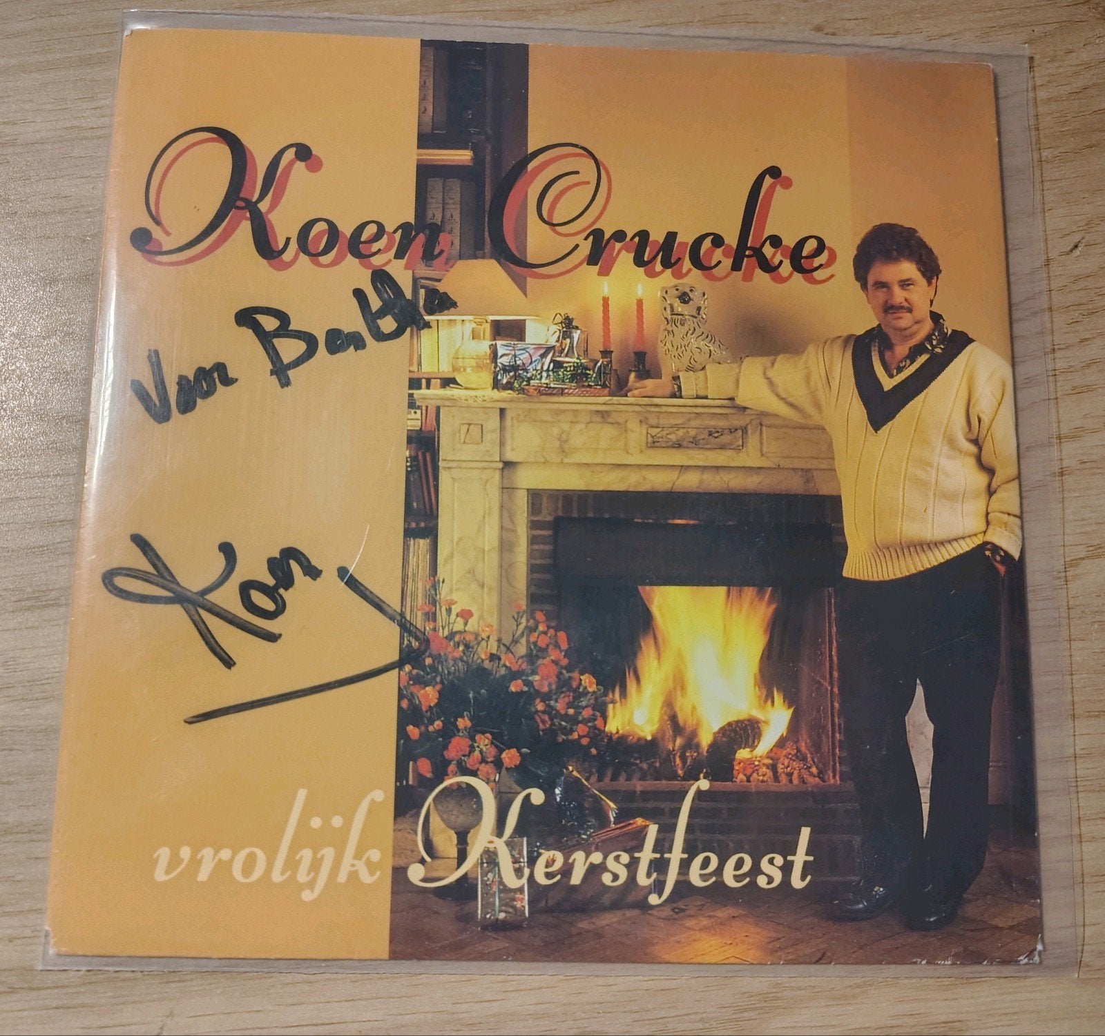 Koen Crucke - Vrolijk Kerstfeest GESIGNEERDE 7" SINGLE, Cd's en Dvd's, Ophalen of Verzenden, Zo goed als nieuw, Pop