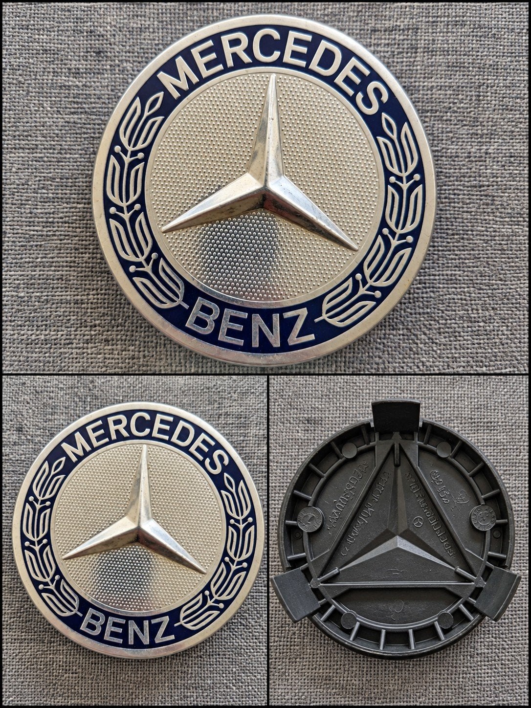 Mercedes-Benz wielnaaf embleem – vintage – origineel, Auto diversen, Ophalen of Verzenden