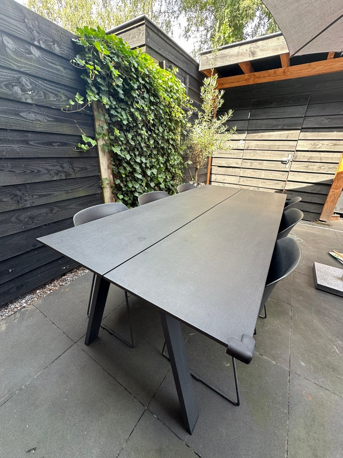 Tuinset tuintafel fausing, Ophalen, Gebruikt, Rechthoekig, Kunststof