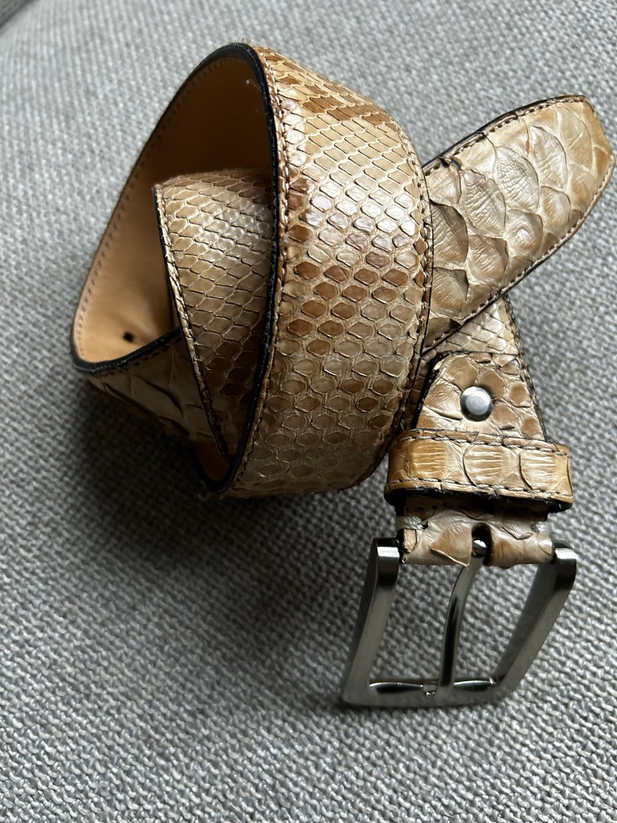 Riccamente Milano Anaconda Riem - Exotisch Beige, 105 cm, 95 tot 105 cm, Overige kleuren, Verzenden, Echt leder