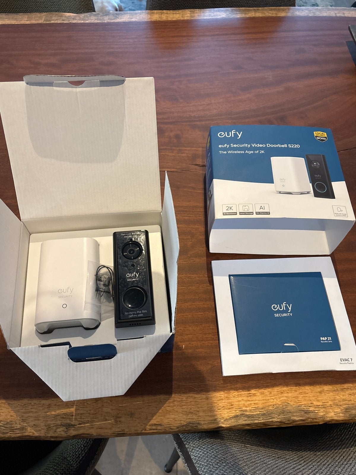 Eufy Security Video Deurbel S220 (2K, Draadloos), Ophalen of Verzenden, Nieuw, Buitencamera