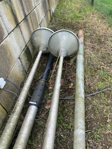 Lantaarnpalen 4 stuks met kap, Ophalen, Gebruikt, Minder dan 50 watt, Staande lamp