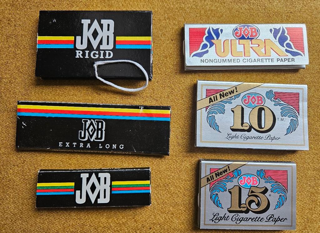 6 Vintage pakjes vloeitjes sigarettenpapier Job, Ophalen of Verzenden, Nieuw, Overige typen