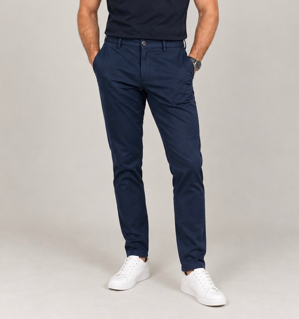 PT01 heren chino donkerblauw maat 50 – Super Slim Fit, Ophalen of Verzenden, Zo goed als nieuw, Maat 48/50 (M), Blauw