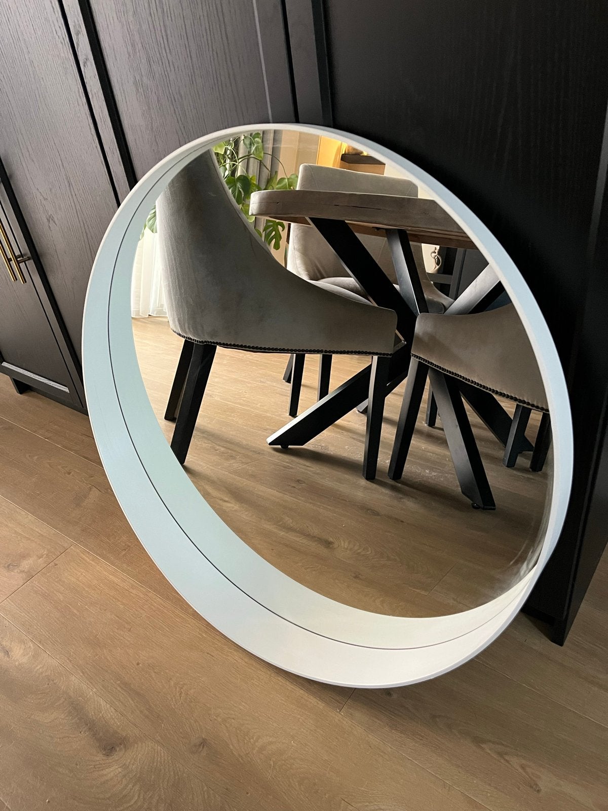 Ikea Rotsund spiegel 80cm, Huis en Inrichting, Woonaccessoires | Spiegels, Ophalen, Rond, Zo goed als nieuw, 75 tot 100 cm