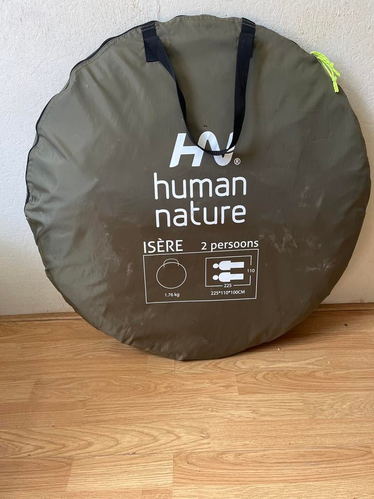 Human Nature Isère 2-persoons pop-up tent festival tent, Ophalen, Gebruikt, Tot en met 2