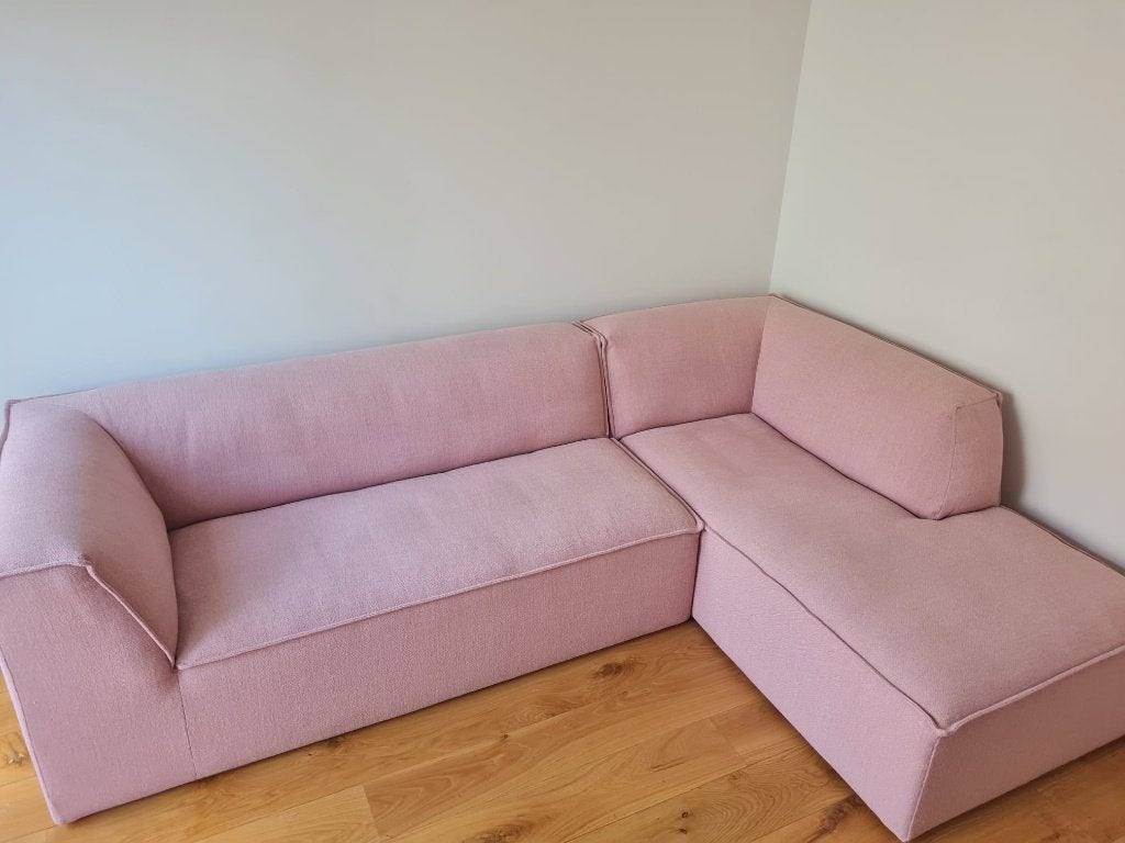 Roze Gelderland hoekbank 6905, zo goed als nieuw, Ophalen, 250 tot 300 cm, Hoekbank, Zo goed als nieuw