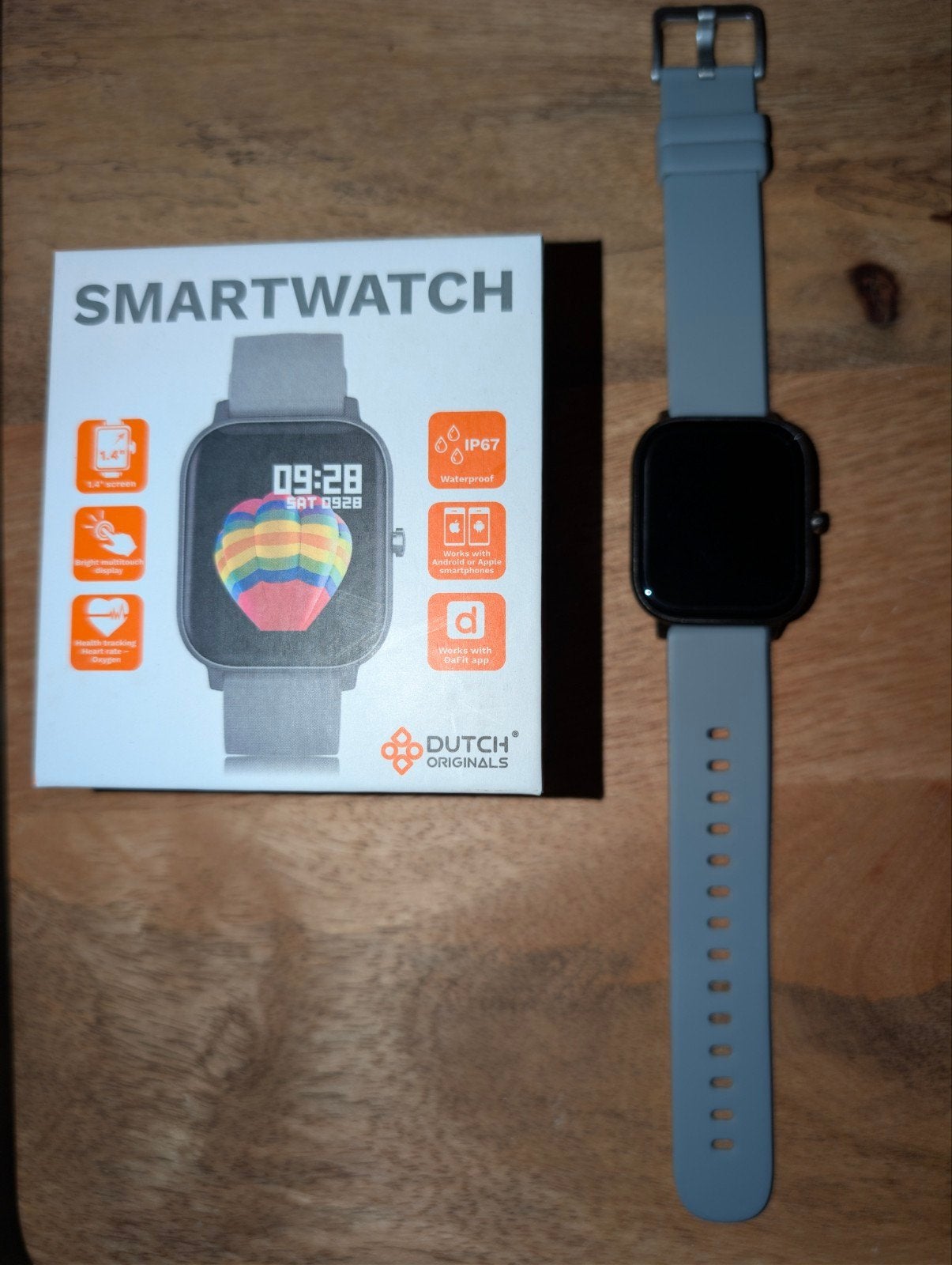 Smartwatch - Grijs - Paar keer gebruikt, Ophalen, Gebruikt, Dutch Originals, Waterdicht