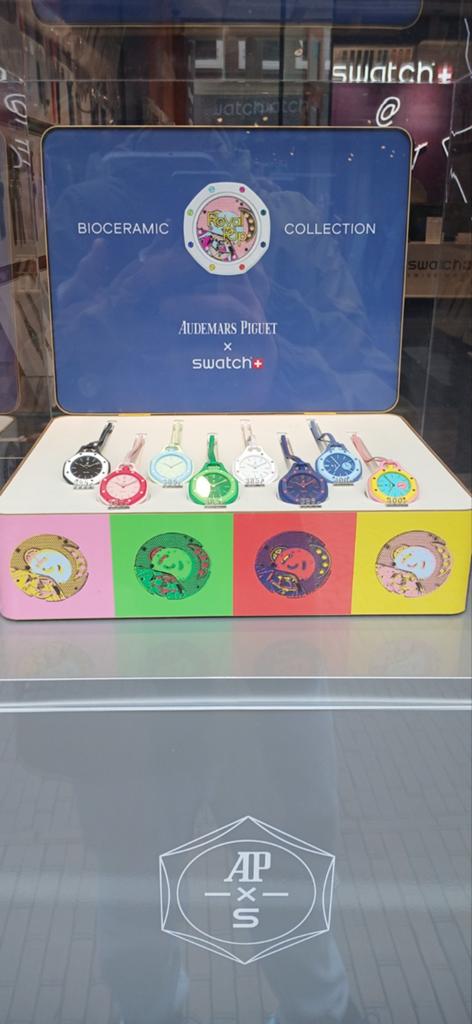 AP x Swatch Royal Pop horloge bieden, Overige materialen, Zakhorloge, Swatch, Nieuw