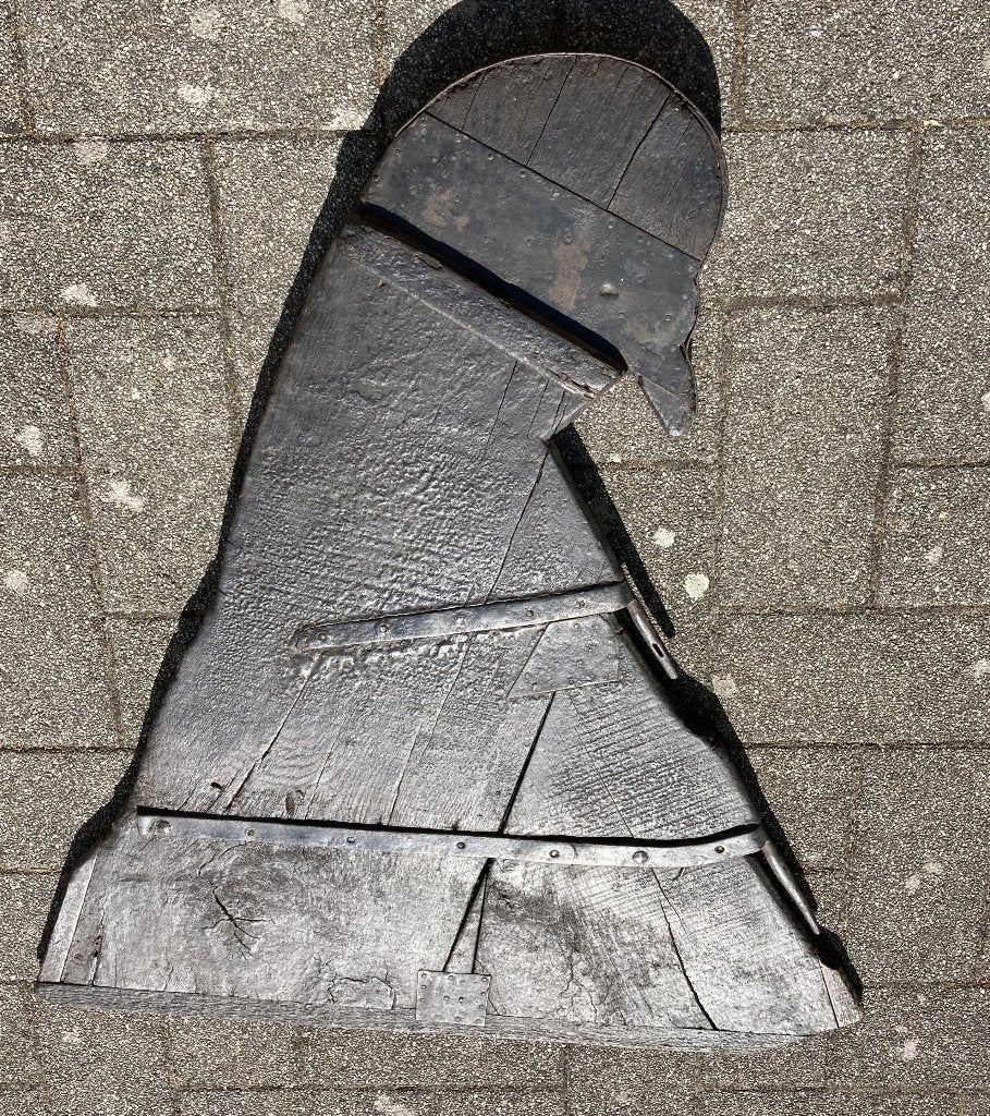 Antiek Houten Roerblad met ijzerbeslag, Ophalen, Gebruikt, Overige typen, Zeilboot