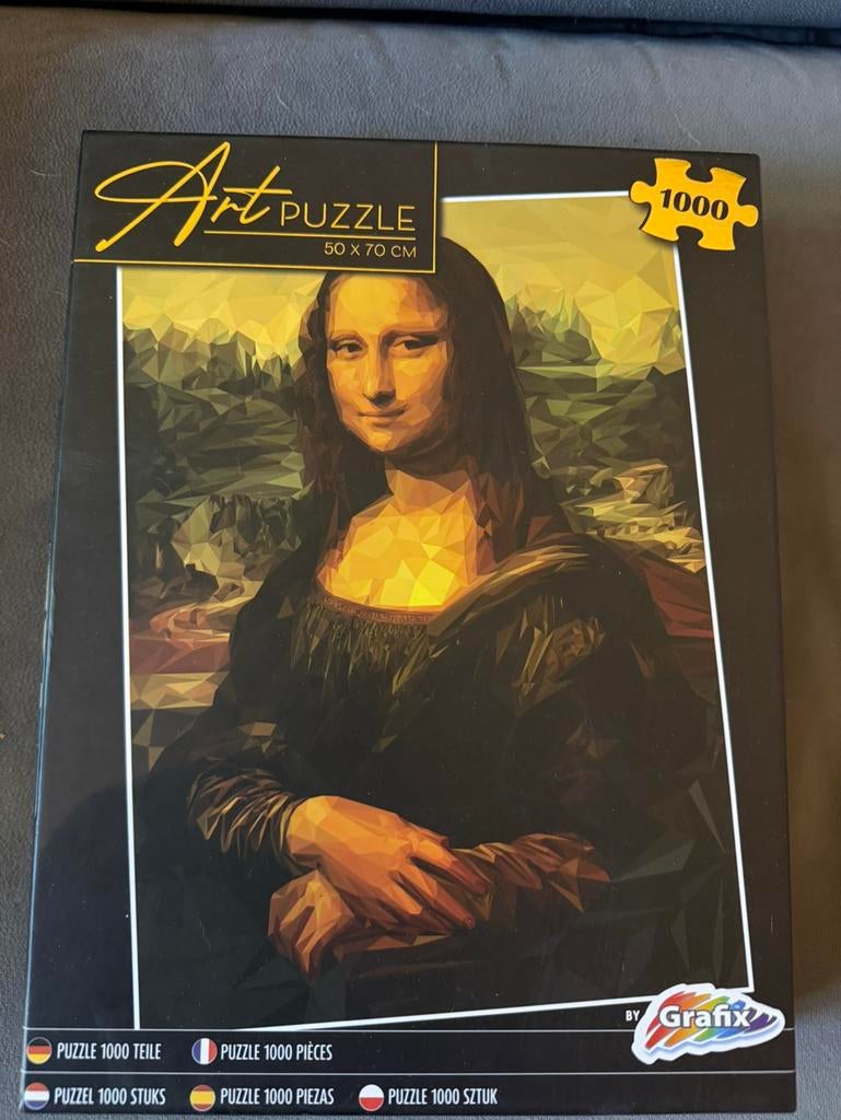 Art puzzel Mona Lisa, Ophalen of Verzenden, 500 t/m 1500 stukjes, Zo goed als nieuw